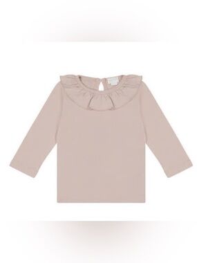 BNIB Jamie Kay Girls Long Sleeve Ruffle Collar Top - Dusty Rose Marle